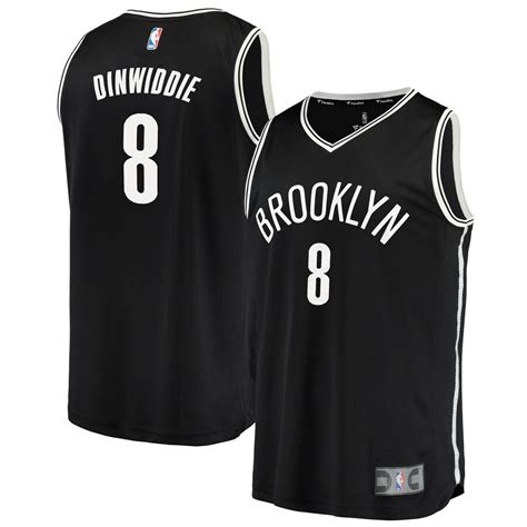 Rep your favorite basketball players in official brooklyn nets jerseys from lids.com. Spencer Dinwiddie Brooklyn Nets Fanatics Branded Fast Break Replica Player Jersey - Icon Edition ...