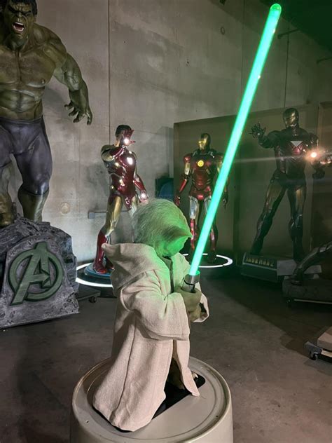 Life Size Yoda With Lightsaber