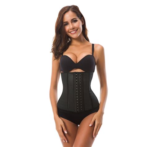 women′s latex sport girdle waist trainer corset hourglass body shaper china waist trainer