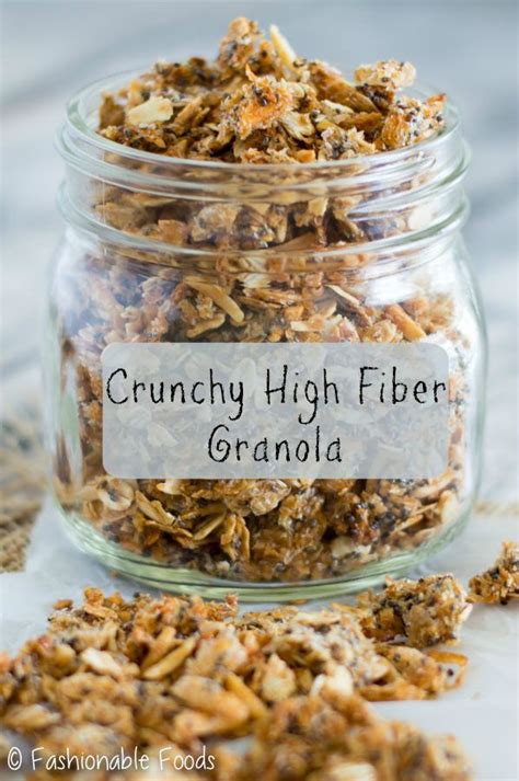 Here are a few easy and tasty ready to make recipes to help prevent, stop and keep. Crunchy High Fiber Granola | Recipe in 2020 | High fiber ...