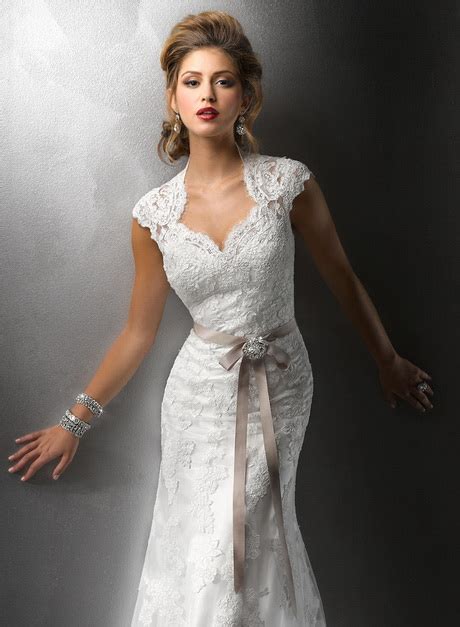 Lace Wedding Dress With Cap Sleeves Natalie