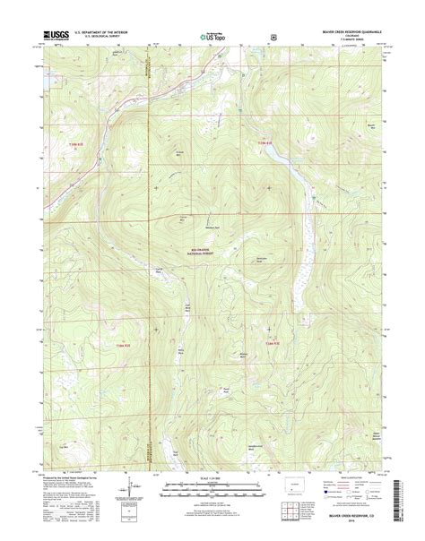 Mytopo Beaver Creek Reservoir Colorado Usgs Quad Topo Map
