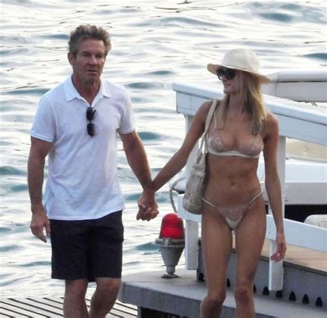 Index Of Wp Content Uploads Photos Laura Savoie And Dennis Quaid In Bikini On Holiday At Villa