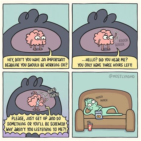 Life With Adhd Illustrated In 24 Comics By This Artist Bored Panda