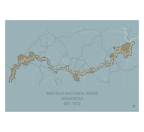 Buffalo National River Map Yellowstone Map Glacier National Park Map