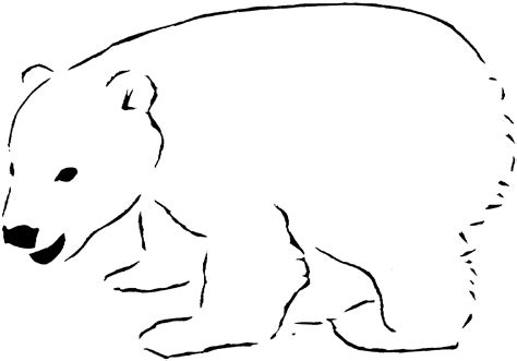 Christmas Polar Bear Coloring Page Coloring Pages