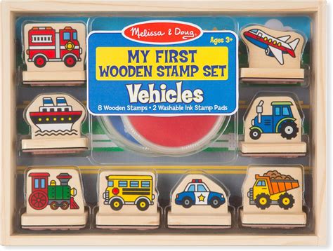 Melissa And Doug My First Wooden Stamp Set Vehicles Toys And Games