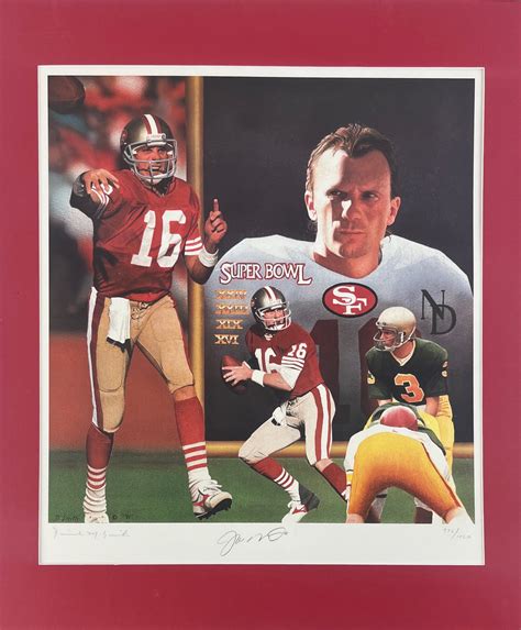 Lot Detail Joe Montana Signed And Matted Limited Edition 49ers