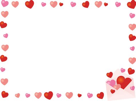 Frame With Heart And Love Letter Clipart Free Download Transparent