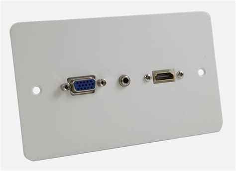 Allow power, data and flexible conduit to pass safely through raised access floor. CANFORD CONNECTOR PLATE UK 2-Gang - AV Connections, HDMI ...