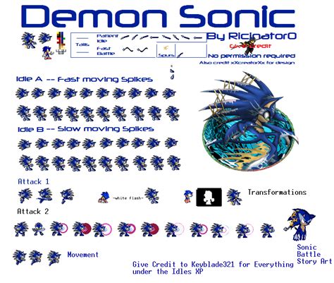 Demon Sonic Sprites V 20 By Keyblade321 On Deviantart