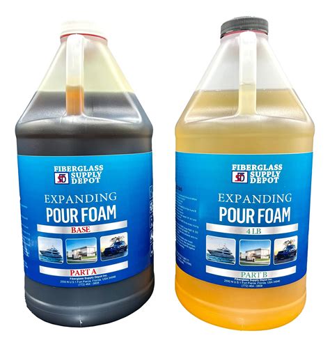 Buy 4 Lb Density Expanding Pour Foam 2 Part Polyurethane Closed Cell Liquid Foam For Boat And