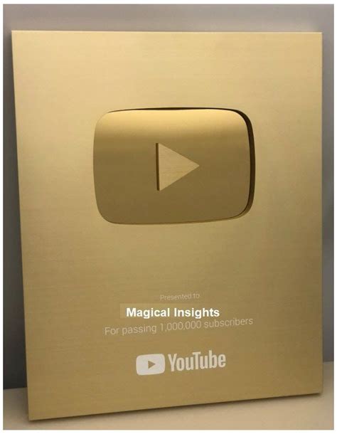 Gold Youtube Play Button Goldyoutubeplaybutton Vision Board