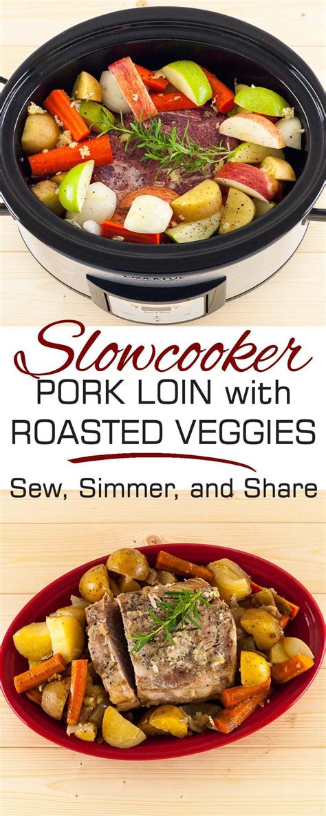Searing it on the stove and cooking it over vegetables in the oven helps give it a lot of flavor. Slowcooker Pork Loin and Roasted Vegetables | Recipe | Slow cooker pork loin, Slow cooker pork ...