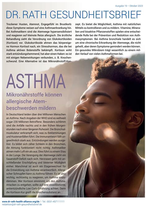 Dr Rath Gesundheitsbrief Ausg Okt Asthma Allergische