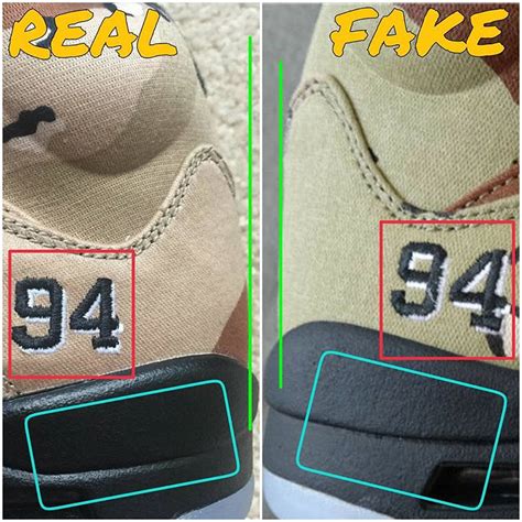 How To Tell If Your Camo Supreme Air Jordan 5s Are Real Or Fake Sole Collector