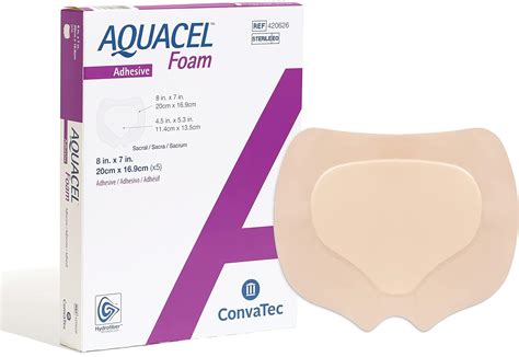 AQUACEL Foam Dressing Adhesive Sacral 8 X 7 20cm X 17cm By ConvaTec