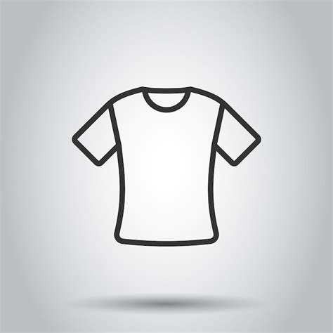 Premium Vector Tshirt Icon In Flat Style Casual Clothes Vector