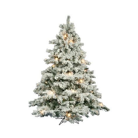 Vickerman 65 Ft Pre Lit Alaskan Pine Flocked Artificial Christmas Tree