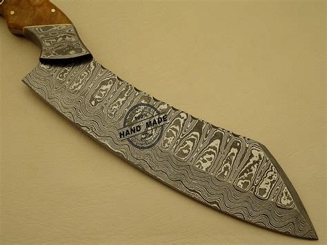 damascus knife kitchen steel custom chef hunting handmade blade chefs