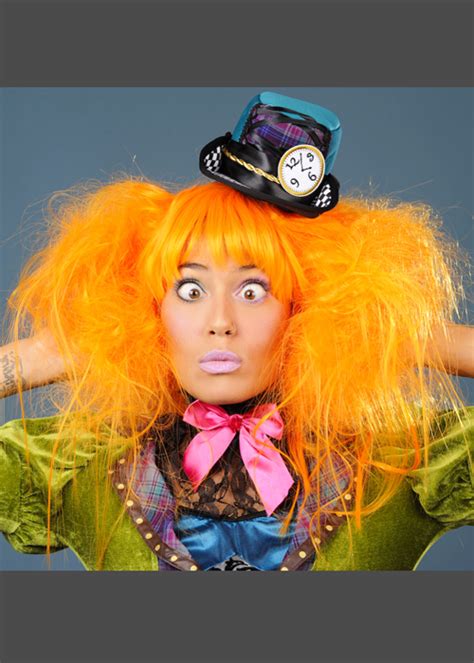 Womens Deluxe Orange Mad Hatter Style Wig St716 Struts Party Superstore