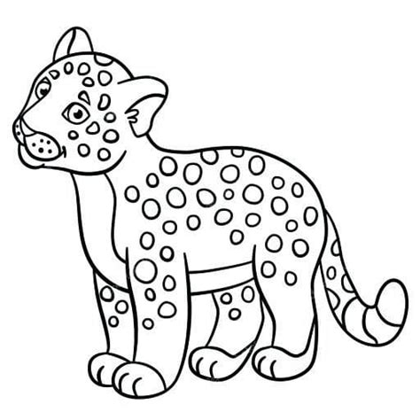 Dibujos De Adorable Jaguar Para Colorear Para Colorear Pintar E