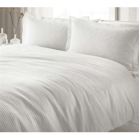 Flat Waffle White Bed Linen Set Black Bed Linen White Linen Bedding
