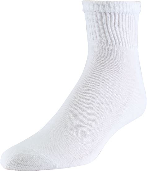 Mens Big And Tall Performance Cotton Movefx White Ankle Socks 10 Pack