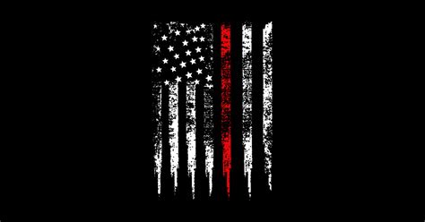 Thin Red Line Us Flag Distressed Firefighter Gift Firefighter Mask