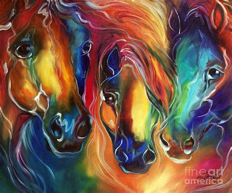 Color My World With Horses Painting By Marcia Baldwin