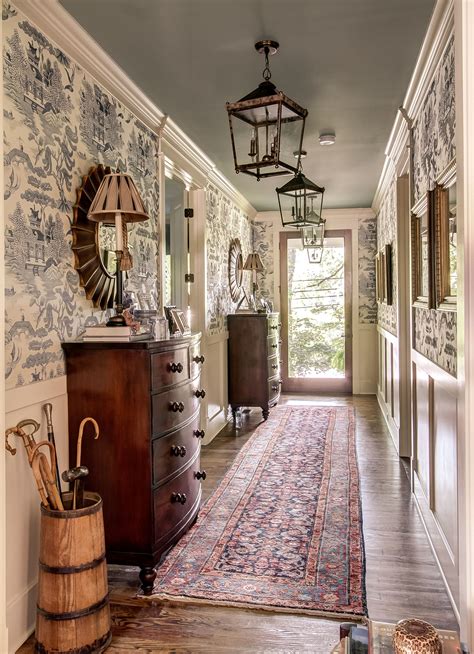 Lee Jofa Printed Grasscloth Wallpaper In Our Front Entryway Home And Studio Of Eric Ross
