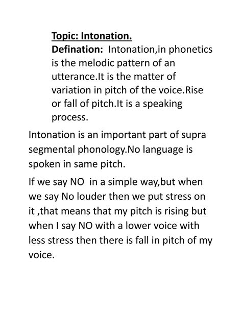 Solution Intonation And It S Functions With Examples And Types In