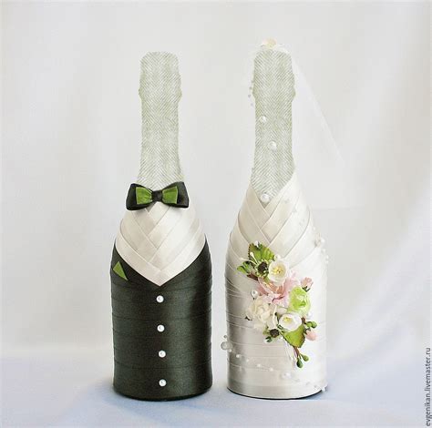 Купить Декор свадебных бутылок 
