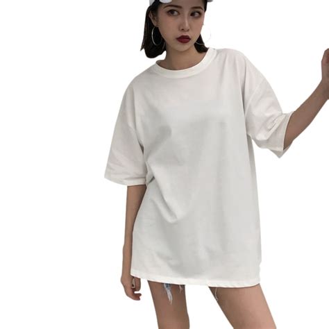 Streetwear Women Long T Shirts Summer 2018 Ladies Tees Tops White Short