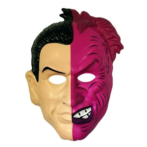 Double Face Comic Book Villain Dc Comic Child Plastic Pvc Mask Costume