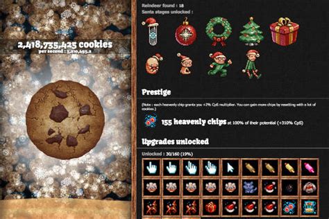 Cookie Clicker Christmas Season Cookie Clicker Advanced Endgame