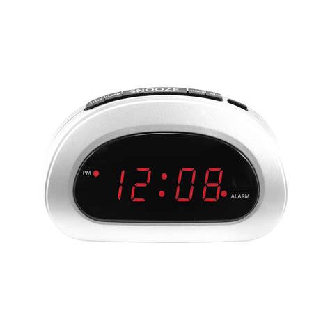 Mainstays Digital Alarm Clock In White