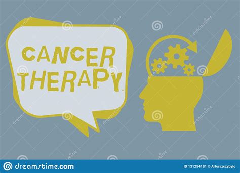 Handwriting Text Cancer Therapy Concept Meaning Treatment Of Cancer In
