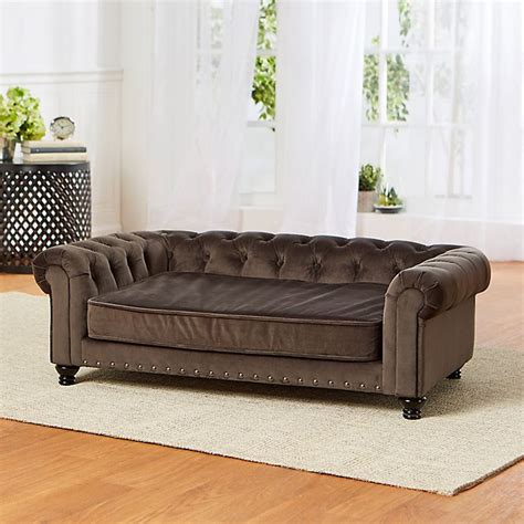 Enchanted Home Pet® Wentworth Large Pet Sofa In Charcoal Grey Bed