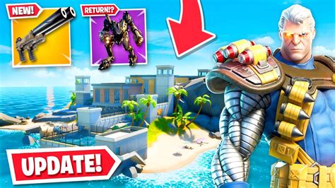 Here are all the details we have so far, including patch notes, new weapons, and more. *NEW* UPDATE - ALL CHANGES! (Fortnite Map Changes, Skins ...