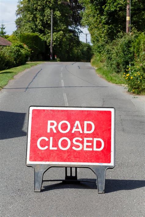 Road Closed Sign Stock Photo Image Of Deadend Signage 76803154