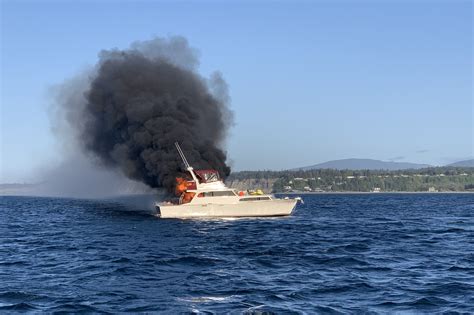 Coast Guard Rescues 3 From Boat Fire Near Port Angeles Wa