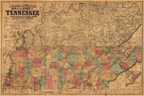 Old Map Of Tennessee 1862 Tennessee Map Vintage Restoration Etsy