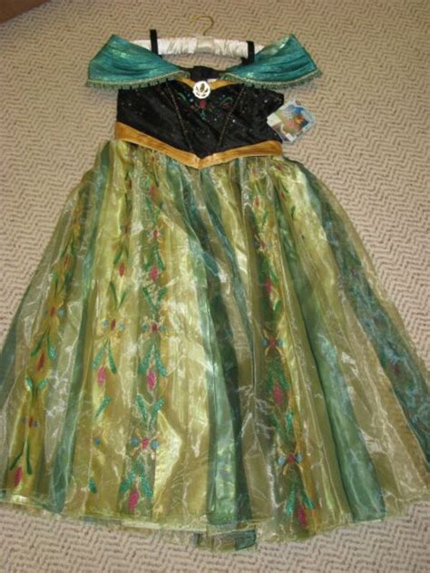 New Disney Store Frozen Princess Anna Deluxe Coronation Costume Sz 78