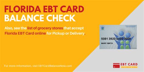 Florida Ebt Card Balance Check