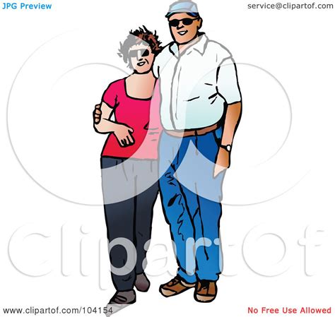royalty free rf clipart illustration of a happy middle aged couple standing by prawny 104154