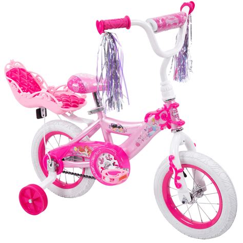 Disney Princess Girls 12 Bike With Doll Carrier By Huffy