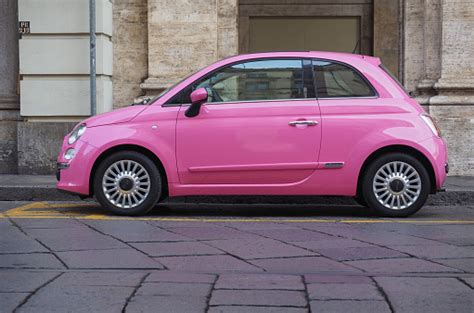 Pink Fiat 500 Car Stock Photo Download Image Now Fiat 500 Pink