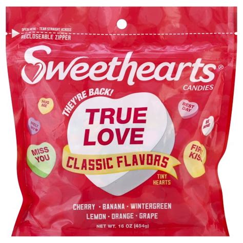 sweethearts classic flavors tiny heart candy 16 oz