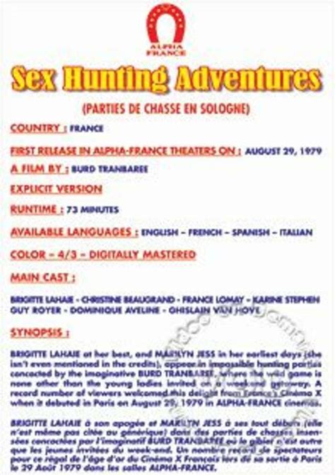 Sex Hunting Adventures French Language 1979 By Alpha France Hotmovies
